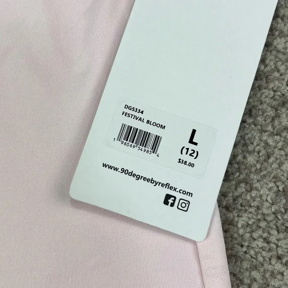 NWT! 90 Degrees Girls Light Pink Athletic Dress Size Large